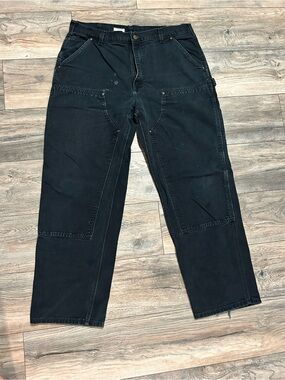 Carhartt B136 BLK Double Knee Carpenter Pants Mens 38 x 32 Vintage Great Look